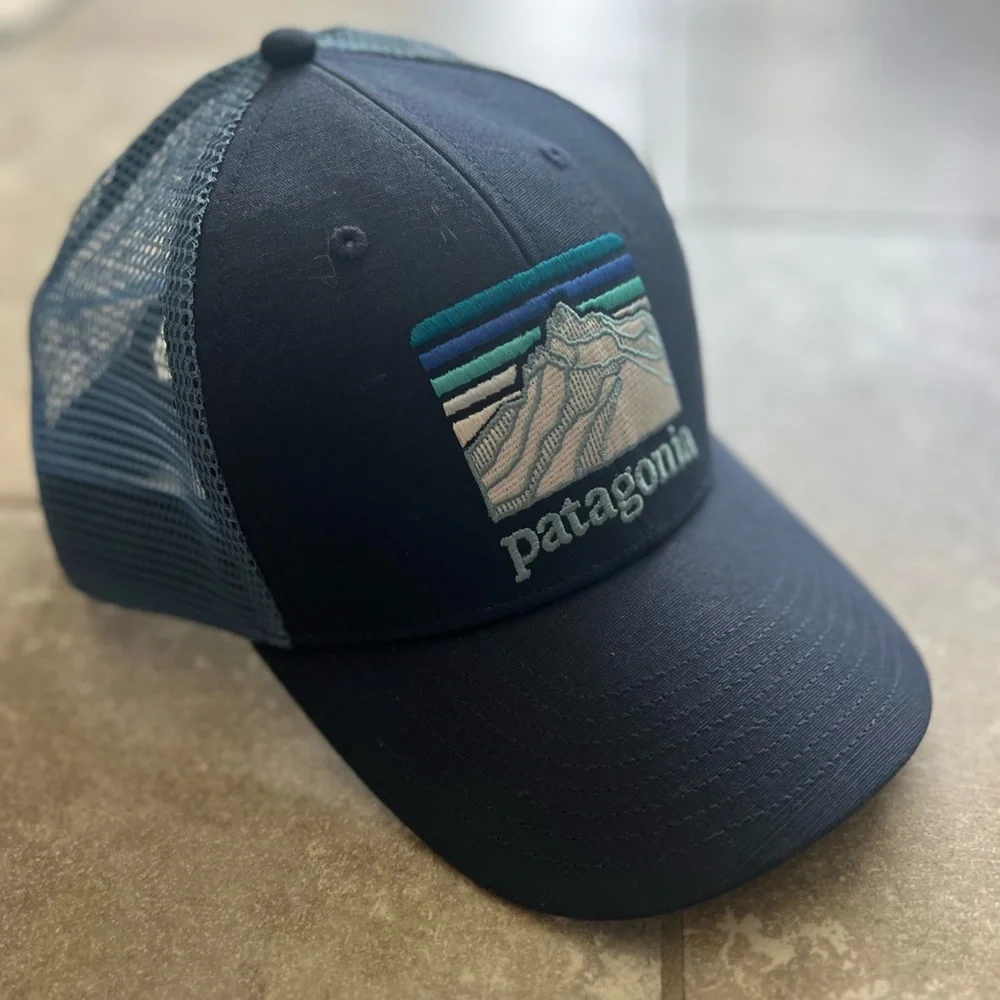 Patagonia Trucker Hat Navy Blue One Size LIKE NEW - Picture 3 of 5